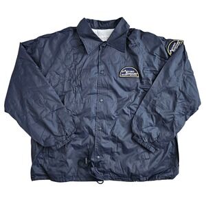 Allied Barton Security Services Jacket Men's XL Snap Front Blue Martin's Uniform